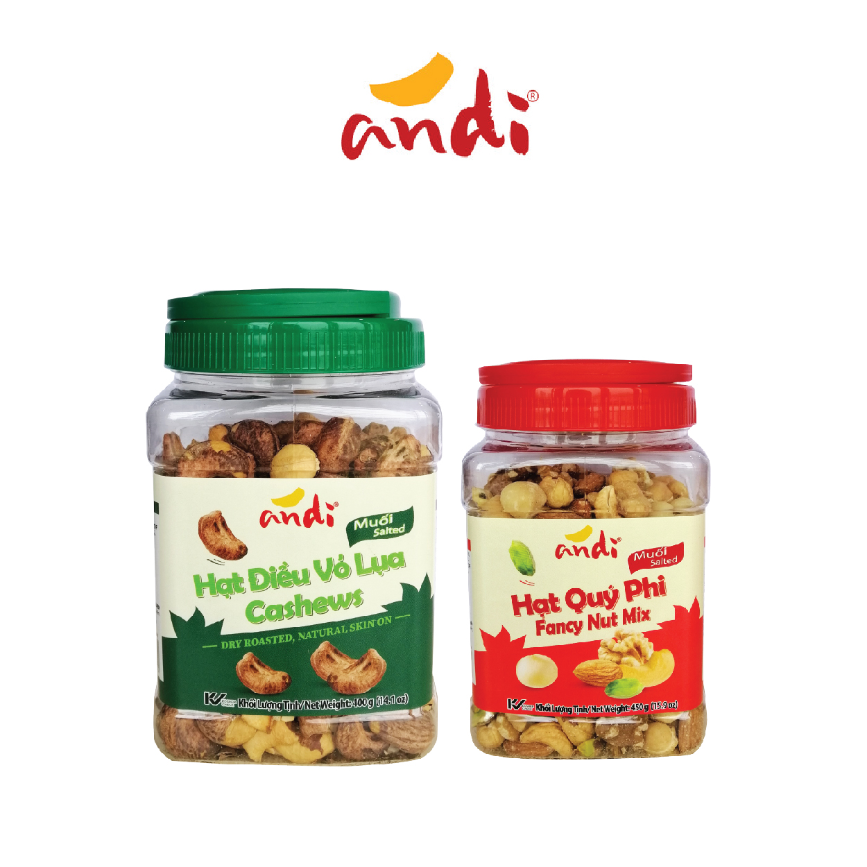 Combo Hạt Điều Vỏ Lụa 400g - Hạt Quý Phi 227g