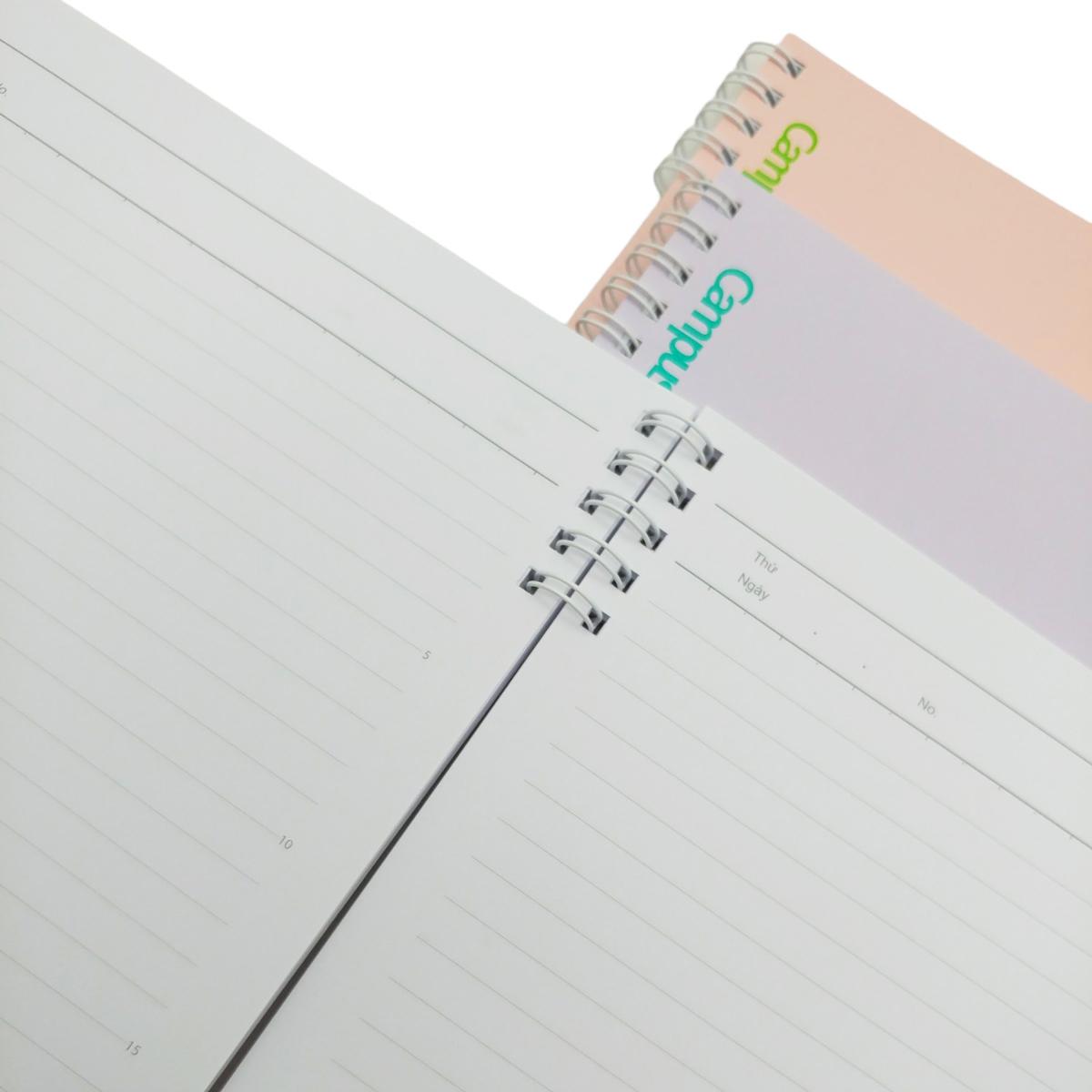 Sổ Lò Xo Kusumi B5 - Kẻ Ngang - 160 Trang 70gsm - Campus RN-B5L160KU-PE - Màu Hồng