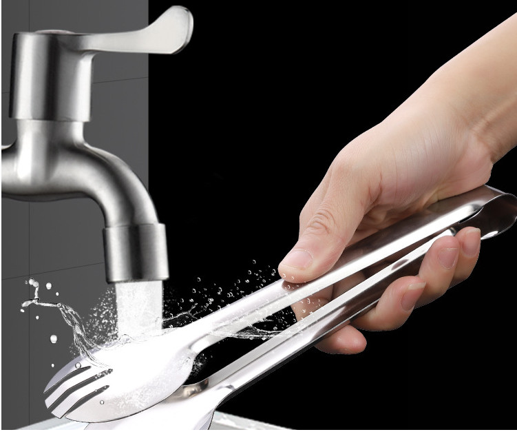 Dụng Cụ Kẹp Gắp Thức Ăn Trộn Salad Inox Không Gỉ Tiện Ích