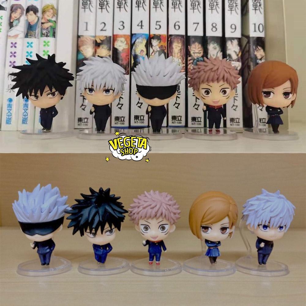 Mô hình Jujutsu Kaisen - Chú thuật hồi chiến - Set 5 nhân vật Itadori Megumi Fushiguro Kugisaki Satoru Gojo - Cao 5cm