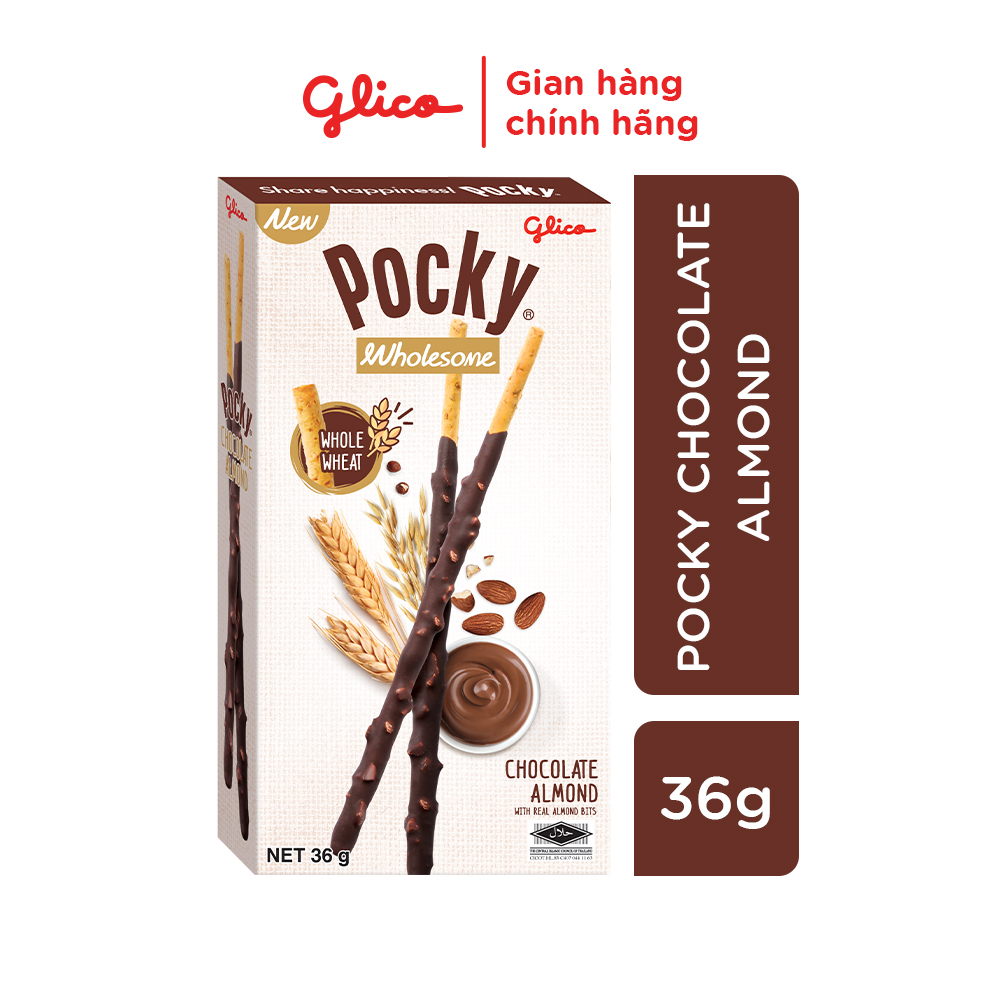 Bánh Que Pocky Ngon Khỏe Đẹp vị Sô cô la Hạnh Nhân