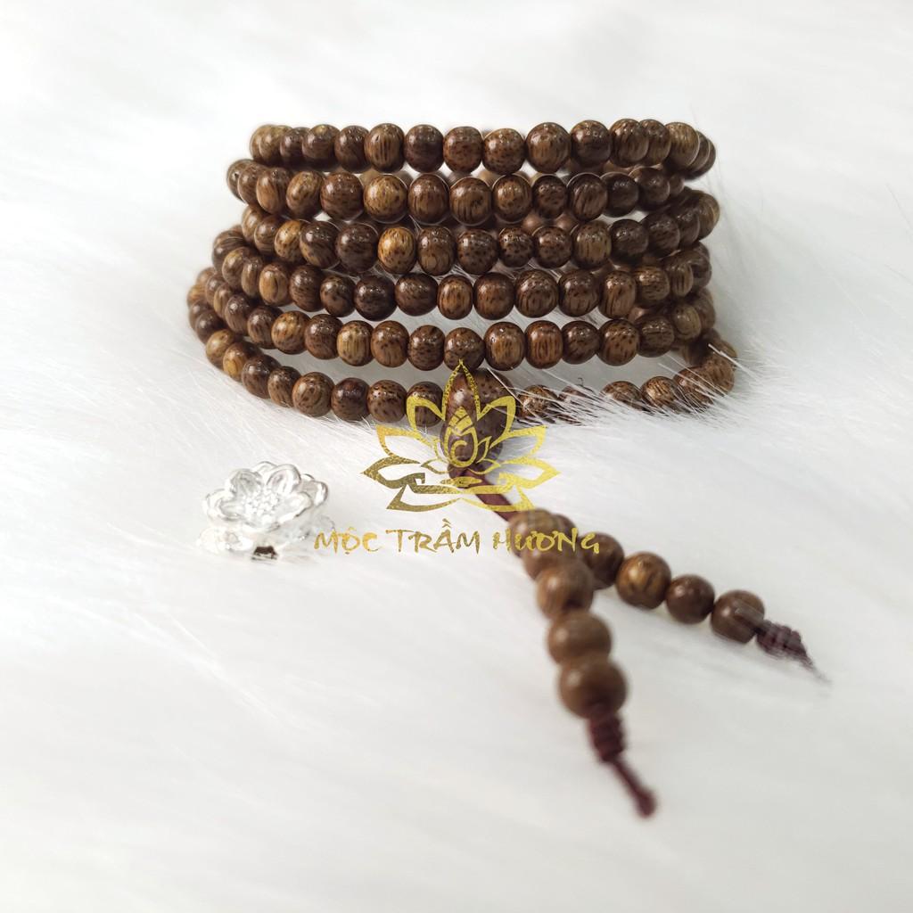 Vòng Tay Trầm Hương Tự Nhiên 216 Hạt 4mm - Charm Bạc S925