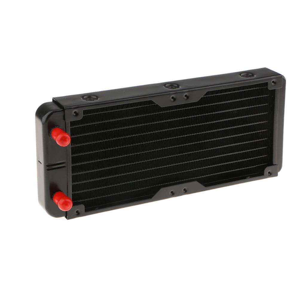 2x 240mm 10Pipe Aluminum Exchanger Radiator for PC CPU CO2 Water Cooler