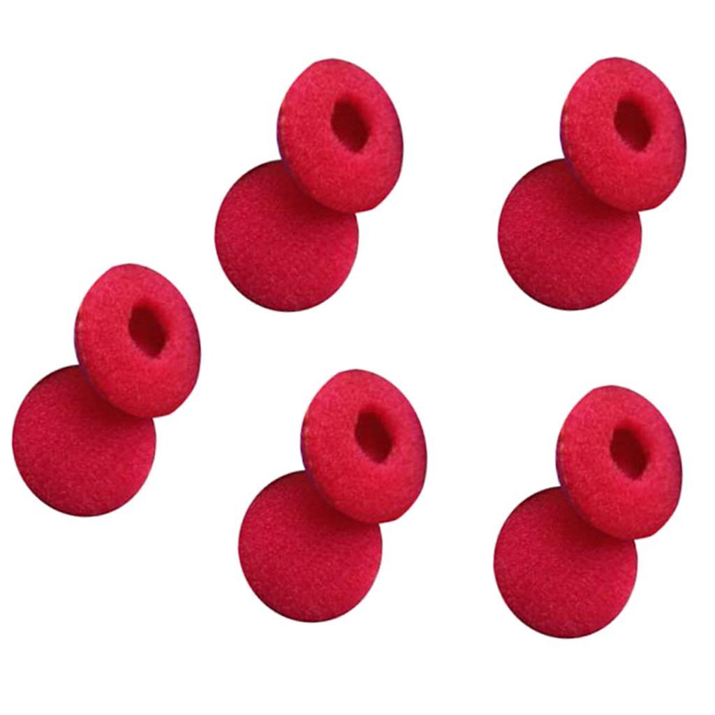 10 Pcs Foam Ear Pad Cover Earphone Earbud Anti-slip for red
