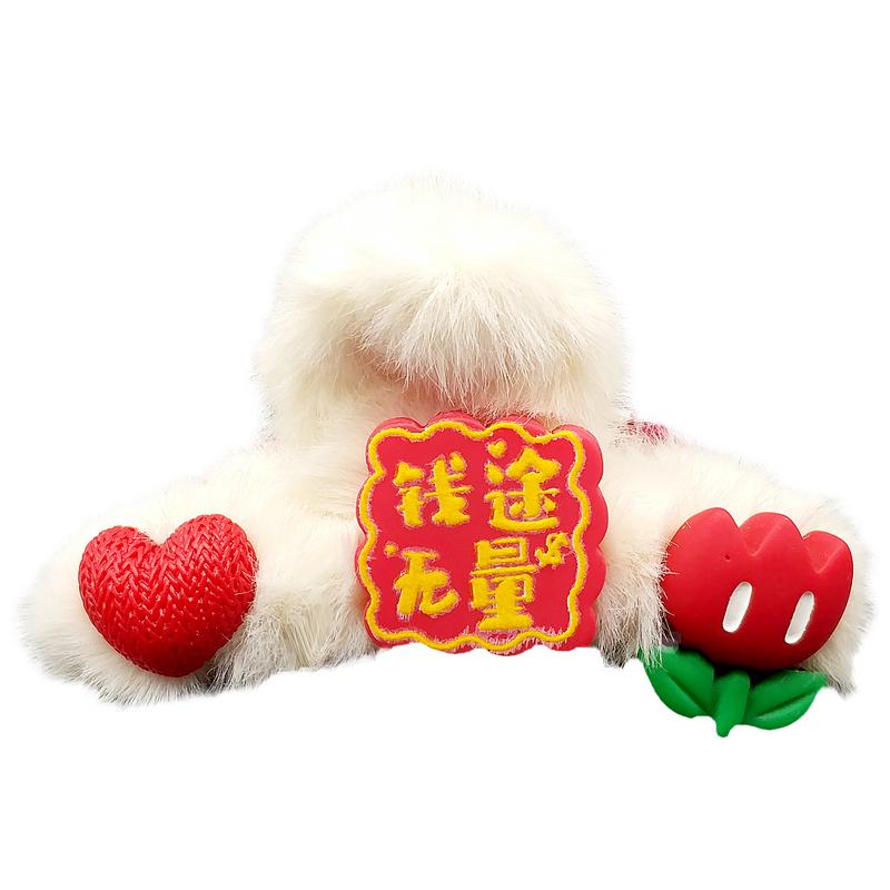 Kẹp Tóc Càng Cua Phối Lông - WanLongDa YZ00371