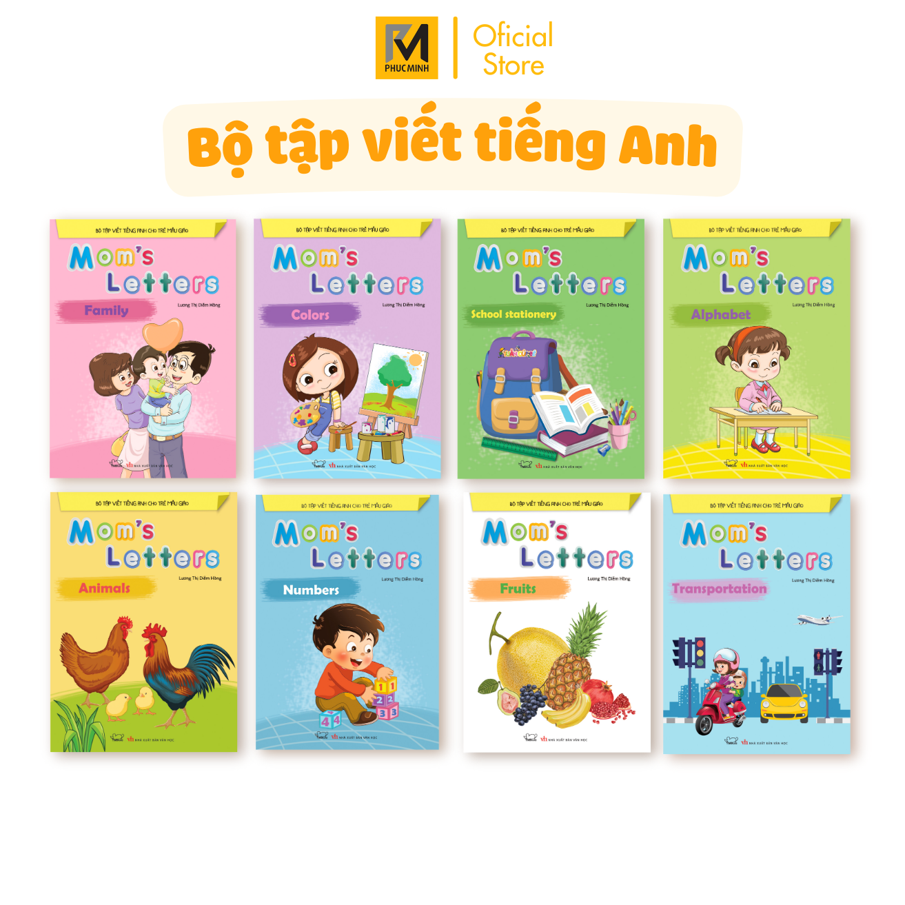 Sách Cho Bé - Bộ 8 Cuốn Moms Letters Tập Viết Tiếng Anh Cho Trẻ Mẫu Giáo