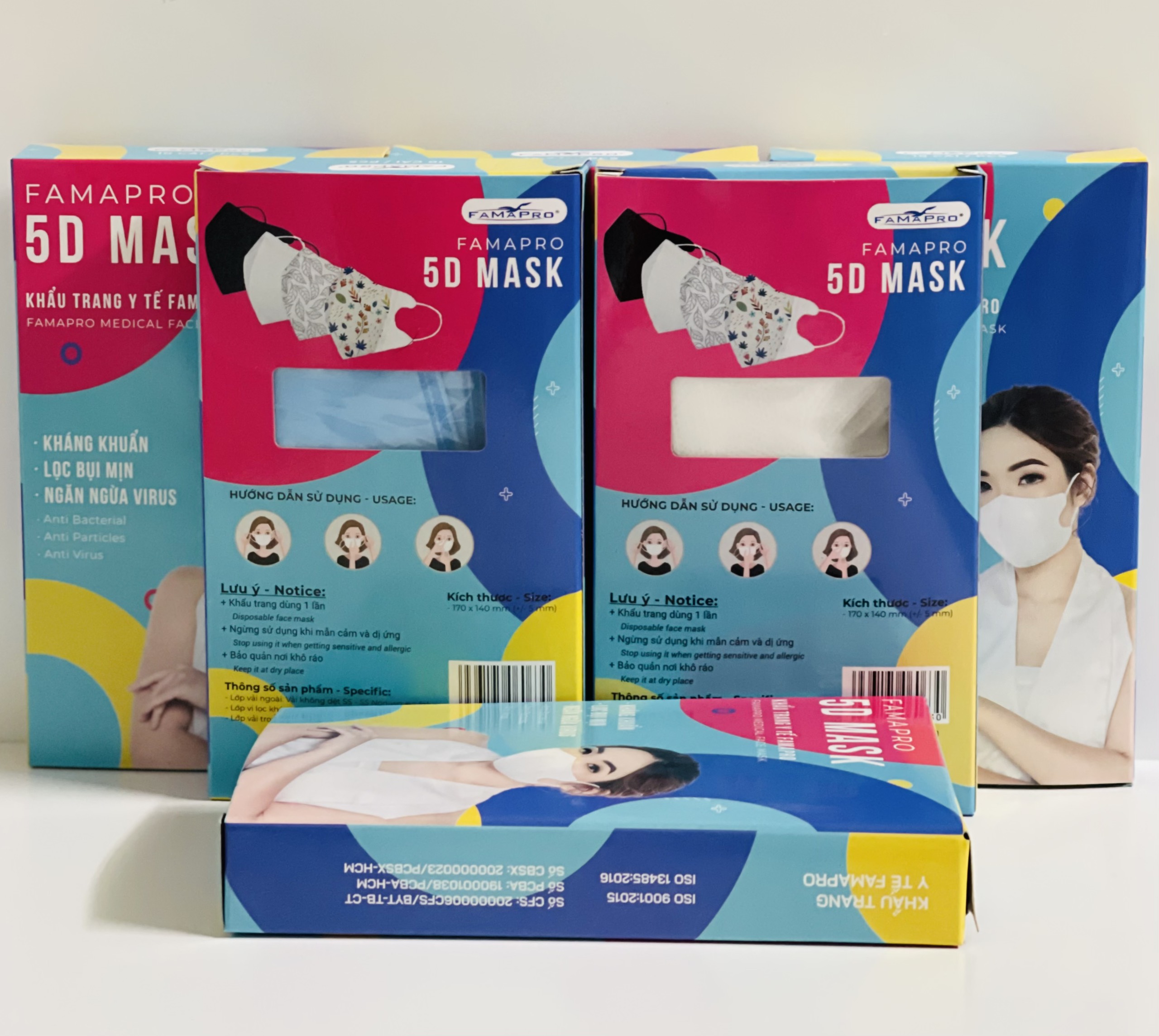 Khẩu Trang Y Tế Famapro 5D Mask - Người Lớn - Chính hãng hộp 10 cái