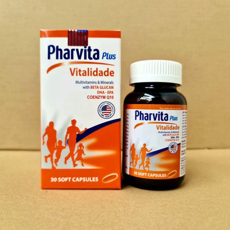 Pharvita Plus giúp bổ sung vitamin và khoáng chất, giảm tình trạng mệt mỏi, cơ thể suy nhược - Hộp 30 viên
