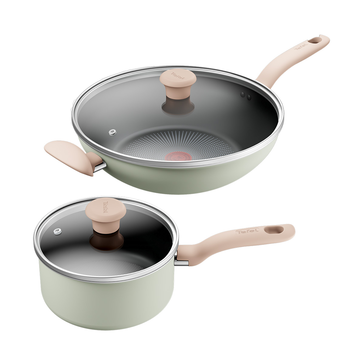 Bộ Nồi chảo chống dính đáy từ Tefal So Matcha (Combo 5 món - 2 món nhiều kích cỡ lựa chọn) - Hàng chính hãng