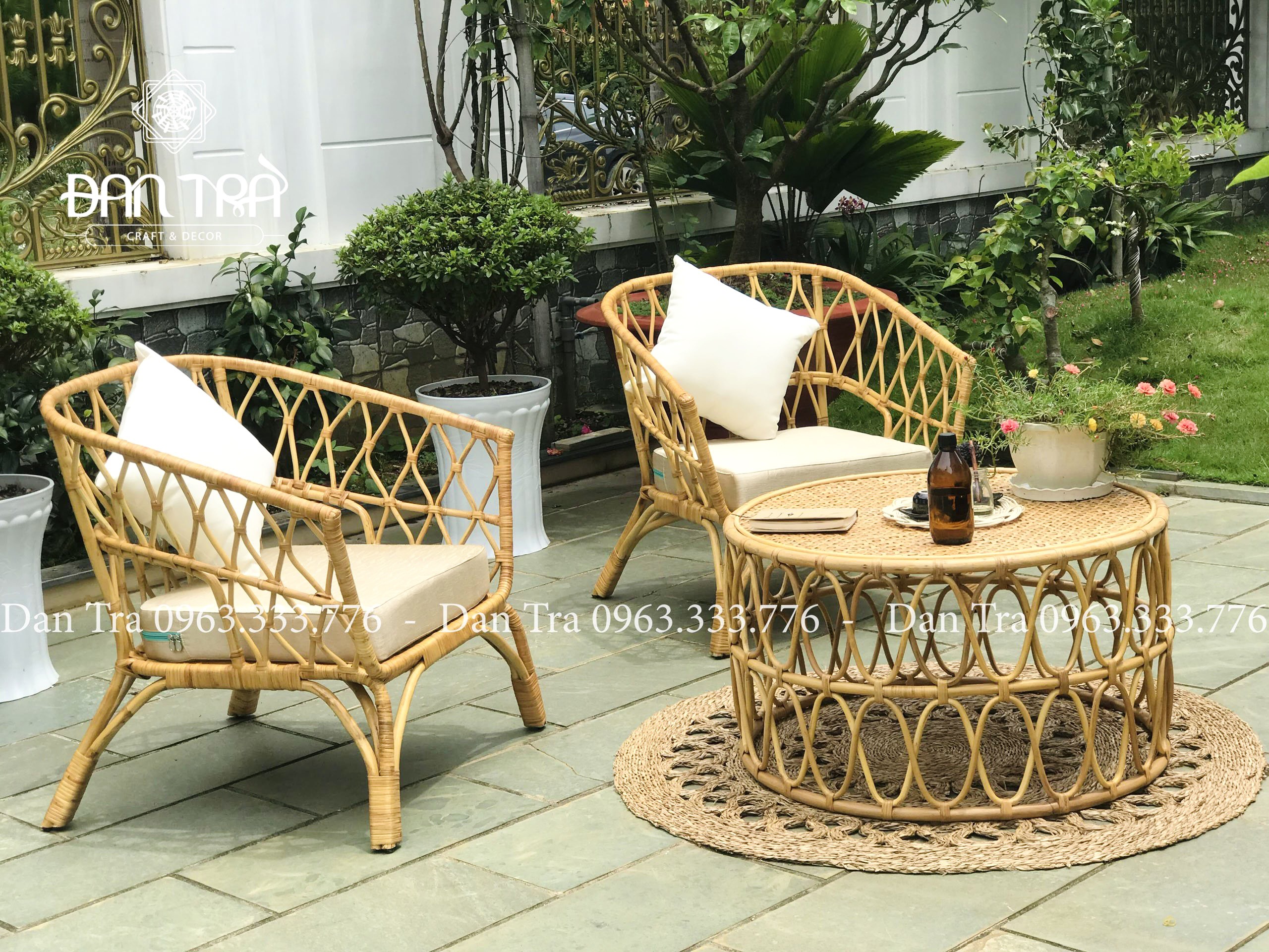 Ghế Đơn Mây Tay Bè Cổ Điển, Ghế Mây Kiểu Rustic Thư Giãn, Ghế Mây Decor Phòng - Nội Thất Decor Mây Tre ĐAN TRÀ