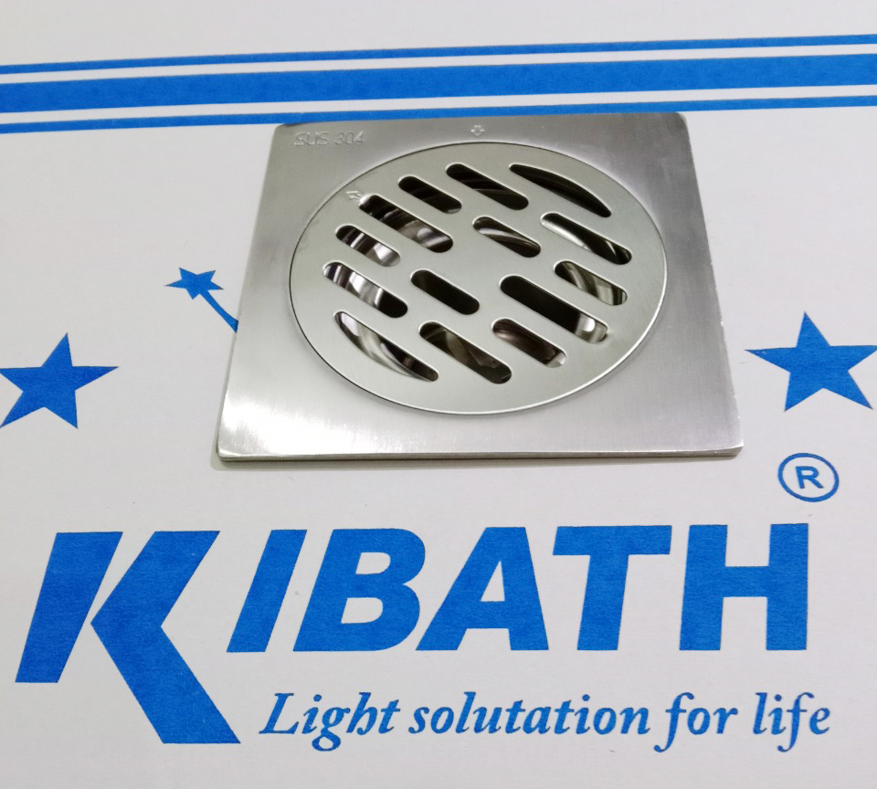 Phễu Thoát Sàn Kibath Chống Mùi Hôi Và Côn Trùng Inox304, KB-512