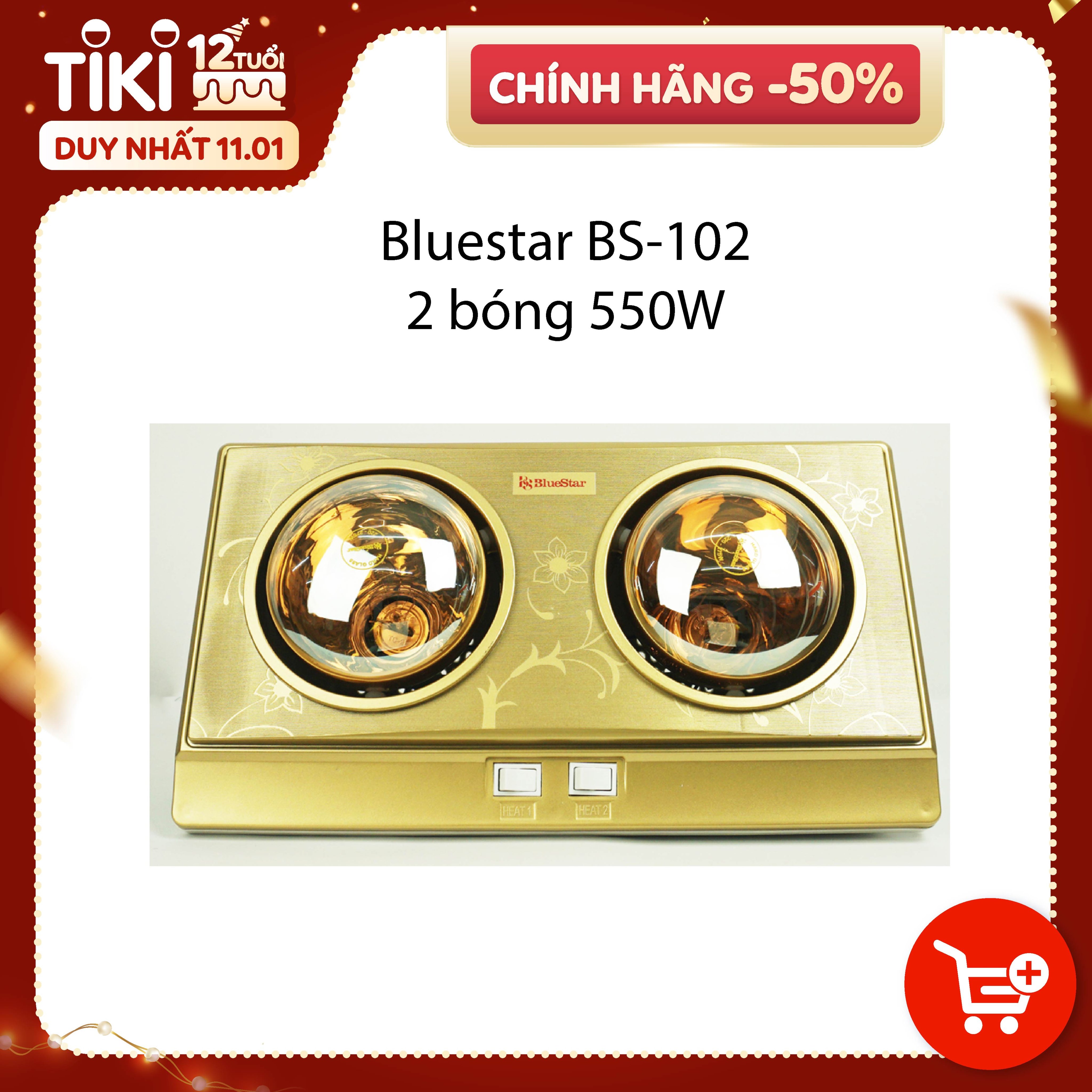 Đèn Sưởi Nhà Tắm Bluestar BS-102 2 Bóng - Hàng chính hãng