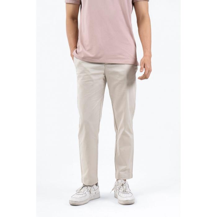 QUẦN DÀI KAKI NAM DOBBY FORM SLIM CROP - 10F22PCA009 | LASTORE MENSWEAR