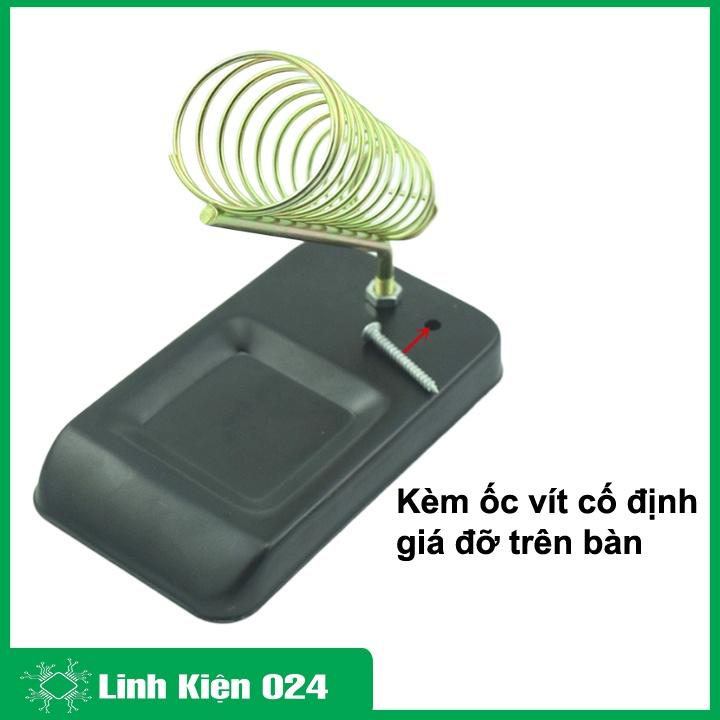 Kệ hàn gác mỏ hàn lò xo đế vuông 110mmx63mm kèm ốc cố định giá đỡ trên bàn