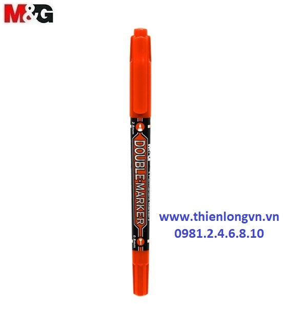 Combo 5 cây Bút dạ kính 2 đầu M&G - APM21372 mực đỏ