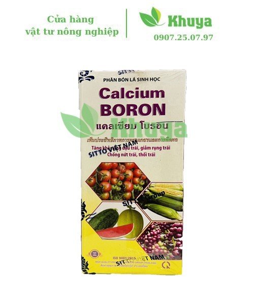 Phân bón lá sinh học Sitto Calcium Boron 250ml Đậu trái - Chống thối trái
