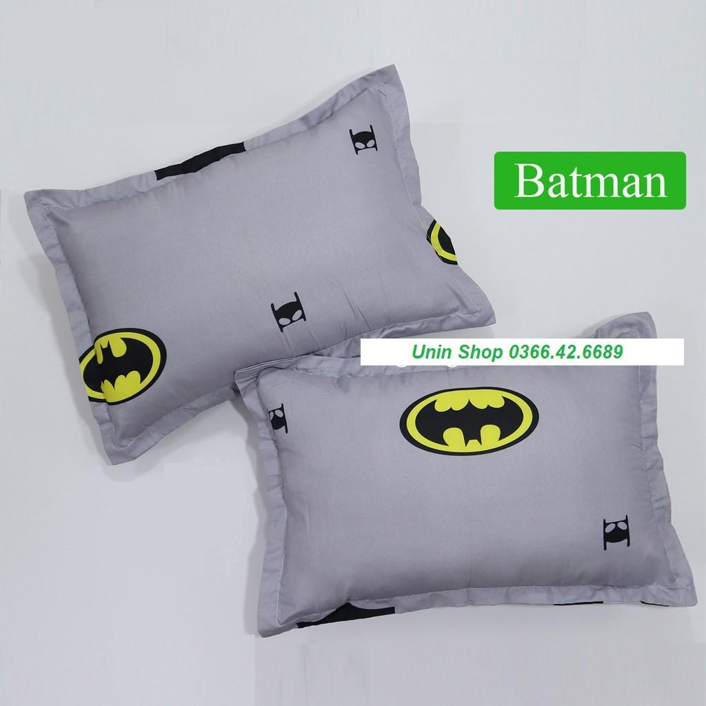 (Giá huỷ diệt) Áo gối nằm, vỏ gối đầu 45x65cm poly cotton mẫu Batman bao bọc gối nằm nhiều mẫu mới