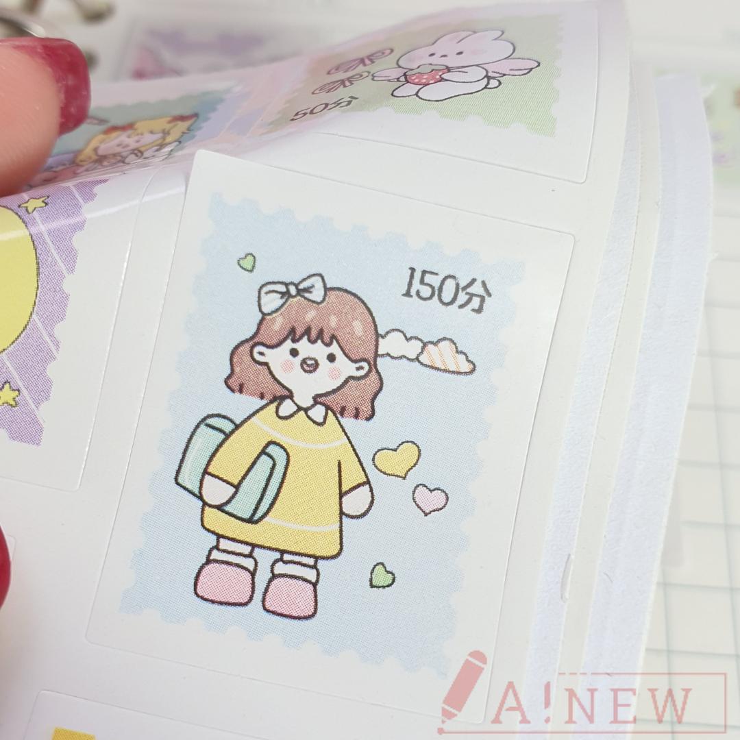 Sổ Sticker / Tem dán có hình dễ thương / 72 hình tem dán