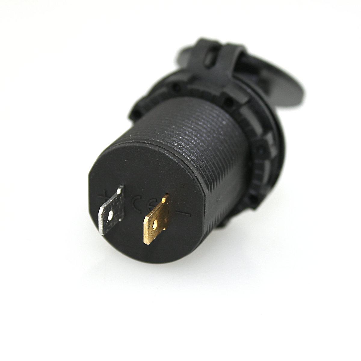 2in1 4.2A Dual USB Rapid Charging Port Adapter+Red LED Digital Voltmeter Universal Car Charger