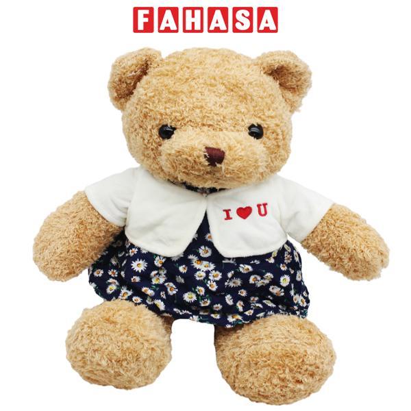 Thú Bông Gấu Teddy 50 cm - ZooZoo 50380 - Mặc Váy Hoa Cúc Xanh