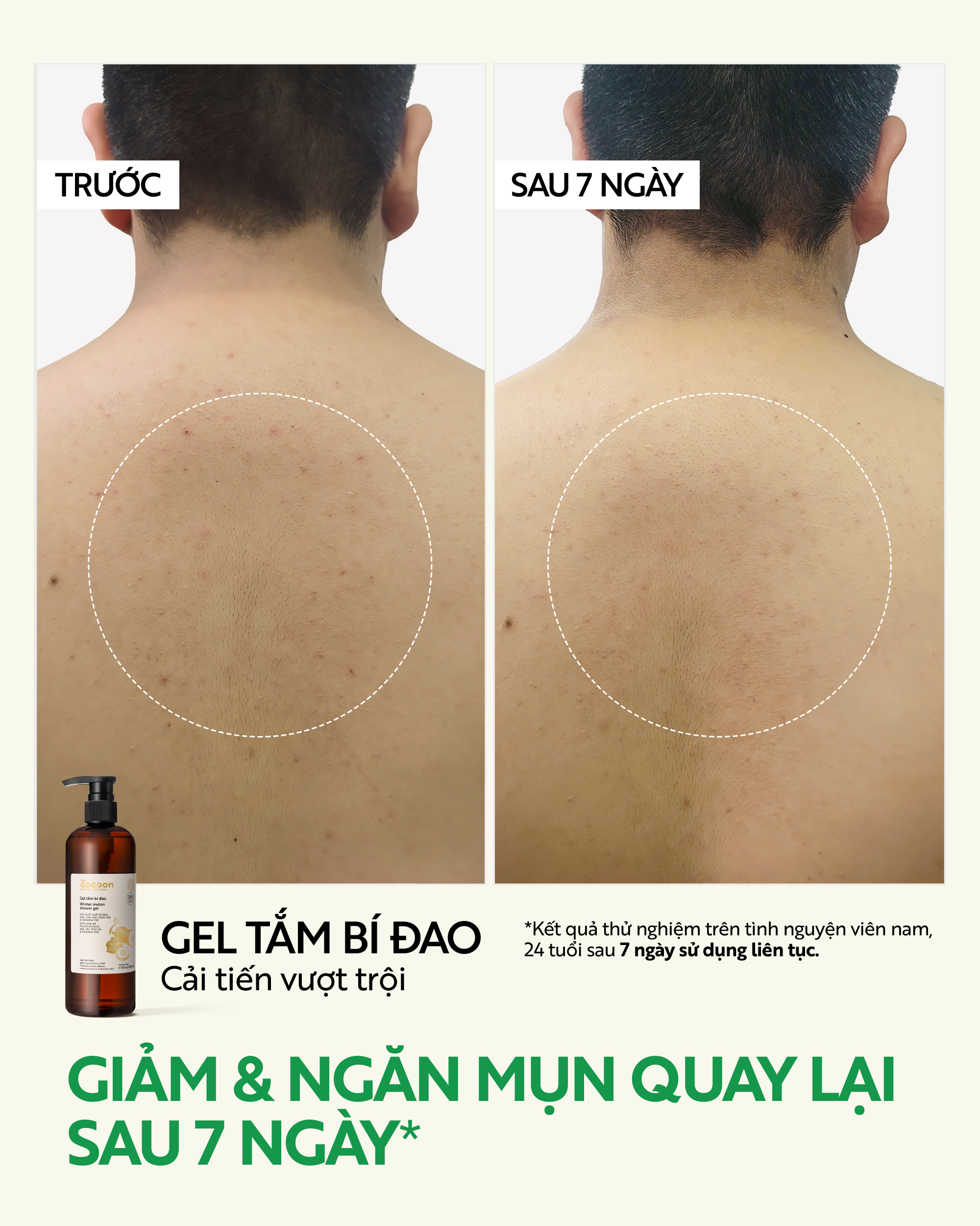 Gel tắm bí đao cải tiến Cocoon 500ml