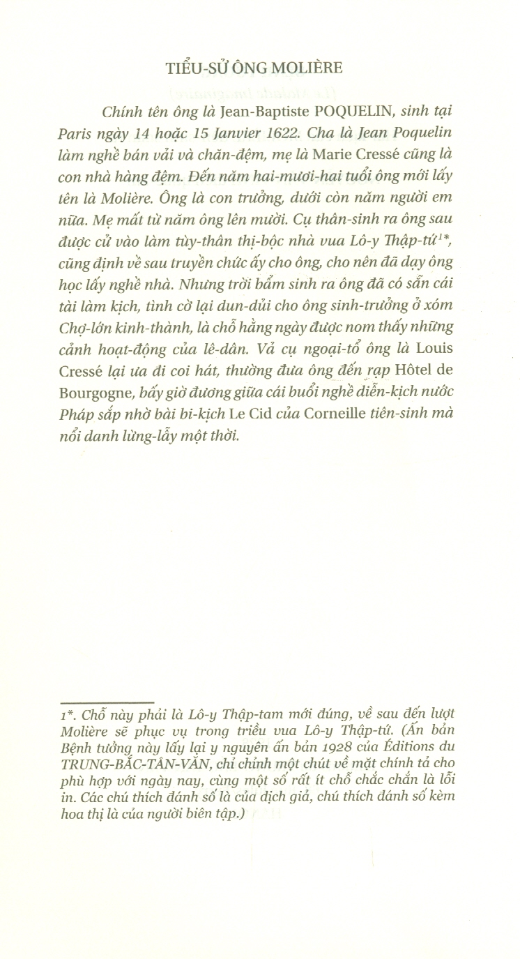 Bệnh Tưởng - Molière