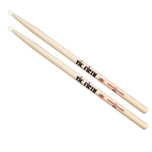 Dùi Trống Vic Firth Đầu Nhựa 5AN - American Classic Hickory Drumsticks - Kèm Móng Gảy DreamMaker