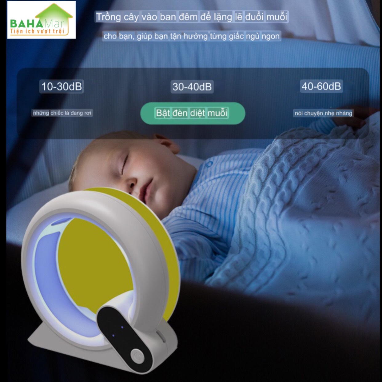 ĐÈN DIỆT MUỖI DÍNH ĐA NĂNG THU HÚT BẰNG ÁNH SÁNG  &quot;TAMITECHMART&quot; Độ sáng có thể điều chỉnh 2 cấp độ, Bẫy muỗi diện rộng không có góc chết