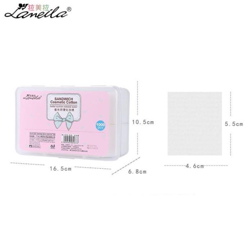 Bông tẩy trang Laneila hộp 1000 miếng