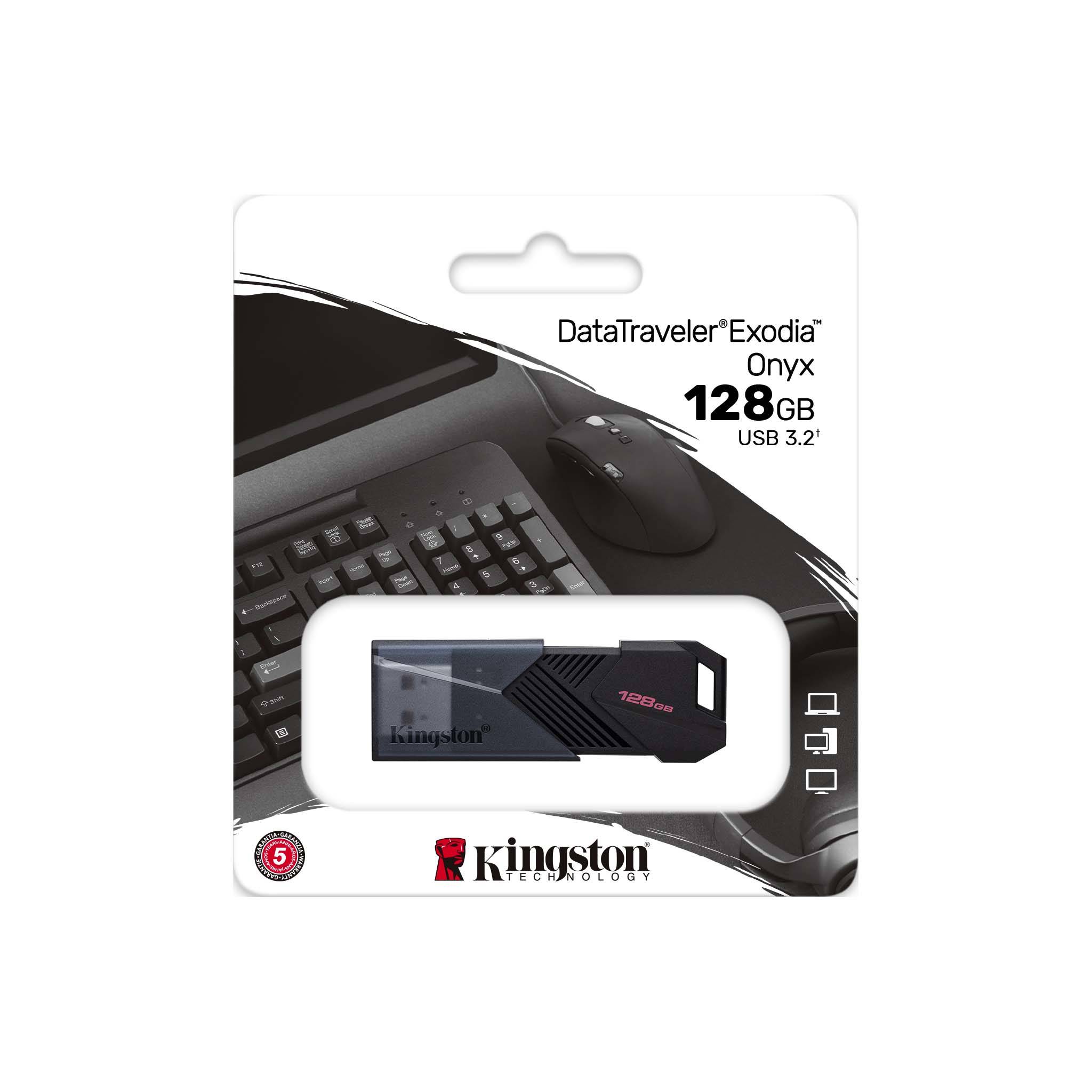 USB KINGSTON DATATRAVELER EXODIA ONYX 128GB – DTXON/128GB - Hàng Chính Hãng