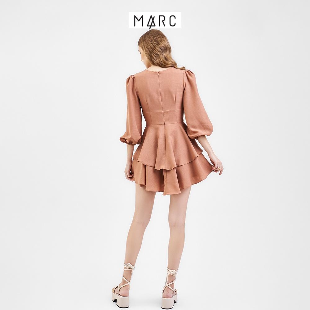 Đầm nữ MARC FASHION tay lửng cổ tim 2 tầng FANH052922