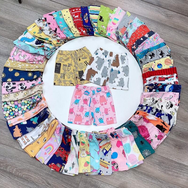 Combo 10 chiếc quần đùi chục cotton bozip cho bé trai bé gái