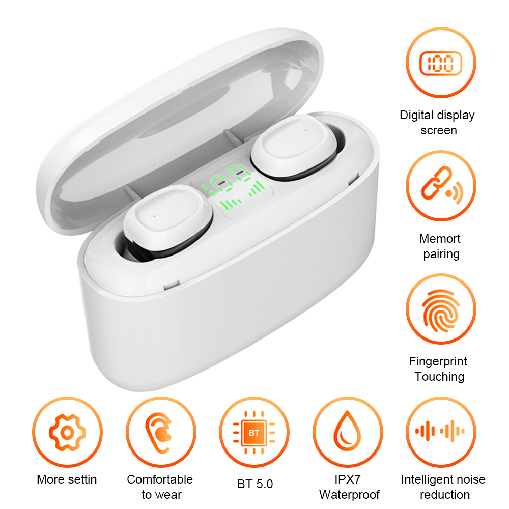 Tai Nghe G5S BT5.0 Âm Thanh Nổi Không Dây IPX7 Chất Lượng Âm Thanh 9d Chống Nước