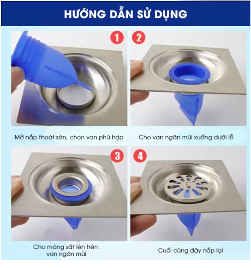 Bộ 2 Van Ngăn Mùi Hôi Cống - chất liệu silicon độ bền 20 năm