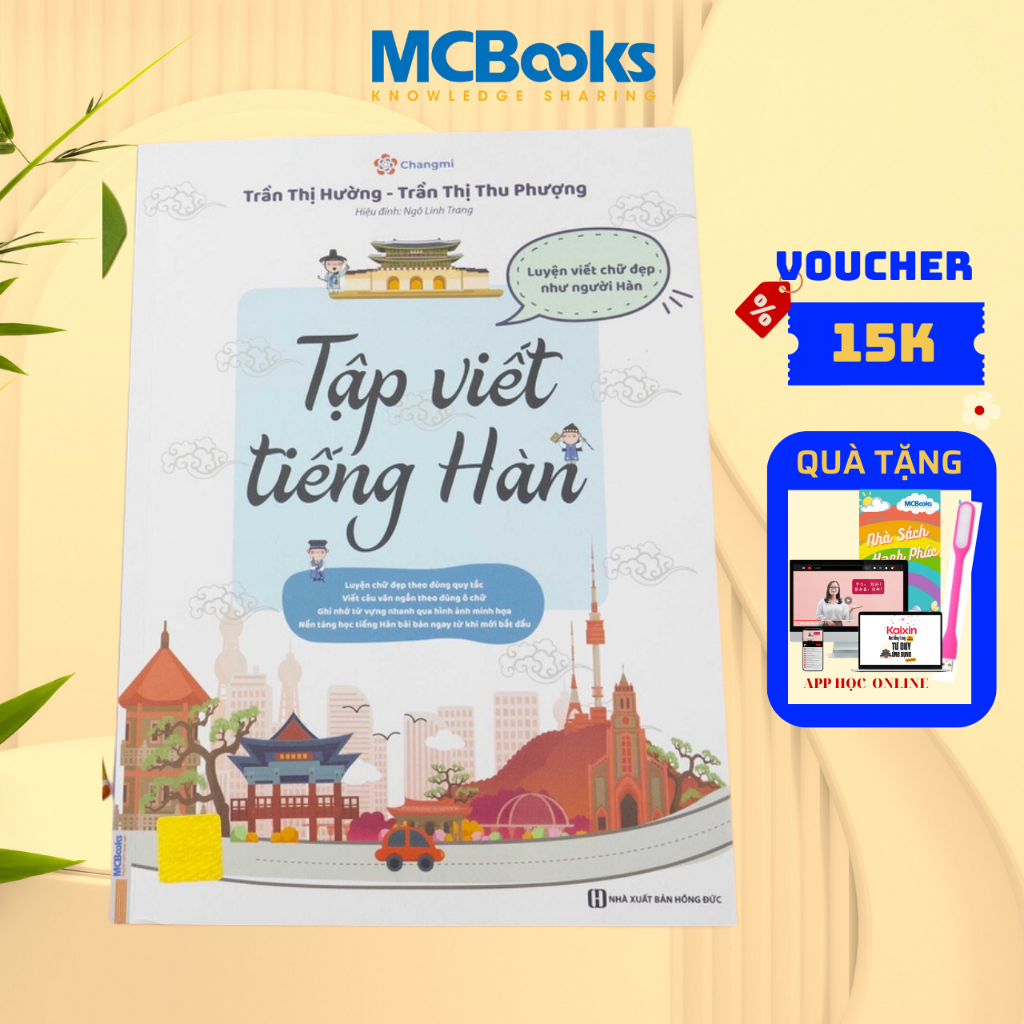 Hình ảnh Sách - Tập viết Tiếng Hàn - Luyện viết chữ đẹp như người bản ngữ - MC