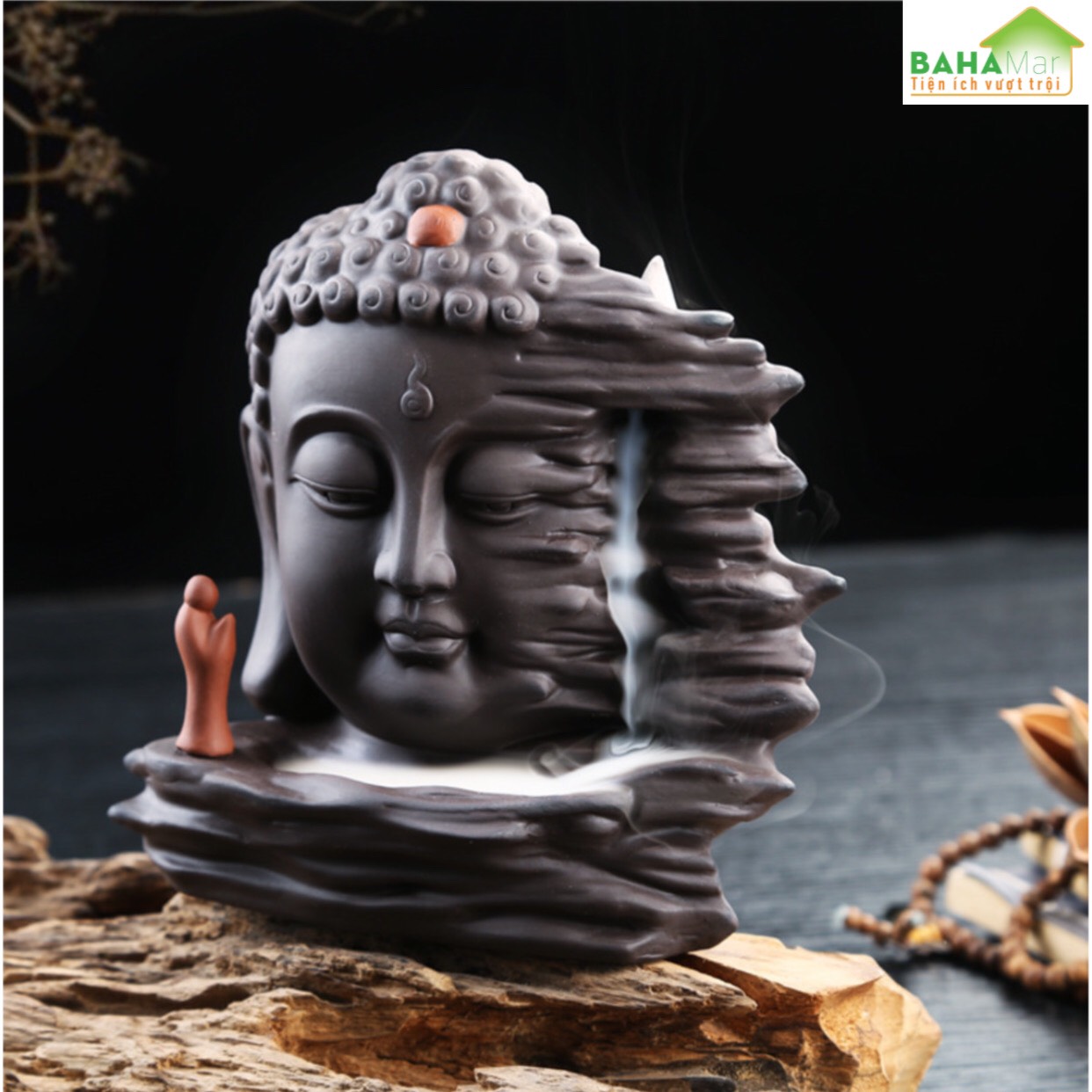 LƯ HƯƠNG THÁC KHÓI TRẦM HƯƠNG CHẢY NGƯỢC PHẬT TỔ NÓI "BAHAMAR" với thiết kế chảy dài đổ khói hơi nước tạo nên sự bí ẩn khí quyển.