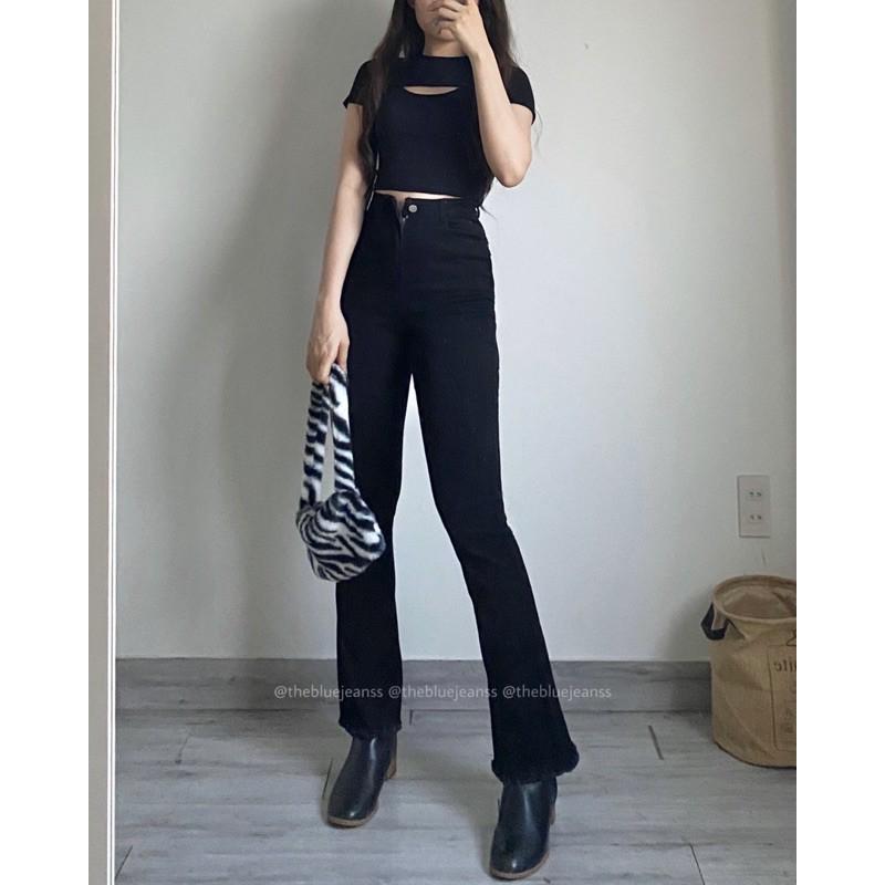 QUẦN JEANS ỐNG LOE VẢI CO GIÃN