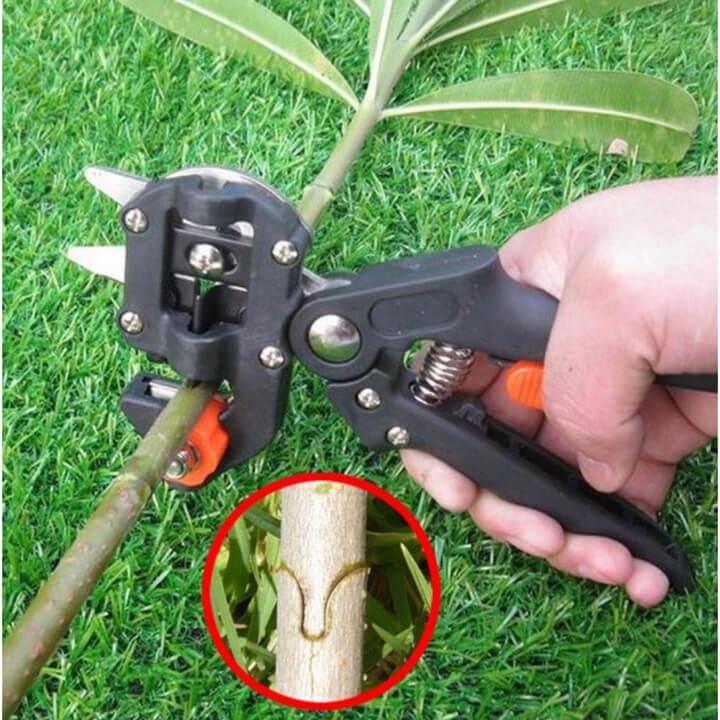 Kéo ghép cành 4 trong 1: 3 cữ ghép với 3 kiểu ghép + 1 đầu bấm cành - dễ dàng thao tác, cây nhanh liền sẹo