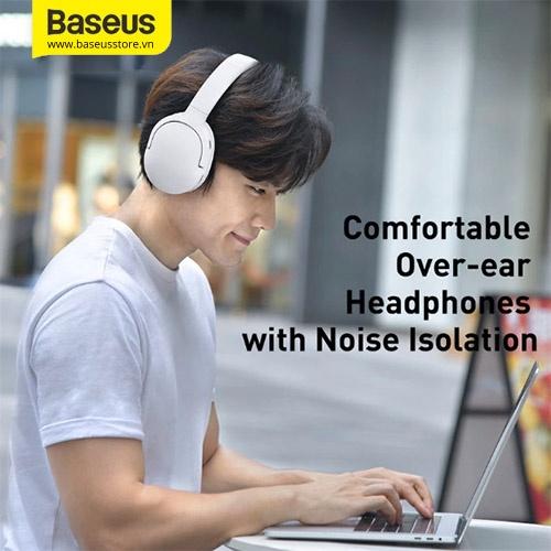 Tai nghe chụp tai không dây Baseus Wireless Headphone D02 Pro ( Hàng Chính Hãng)