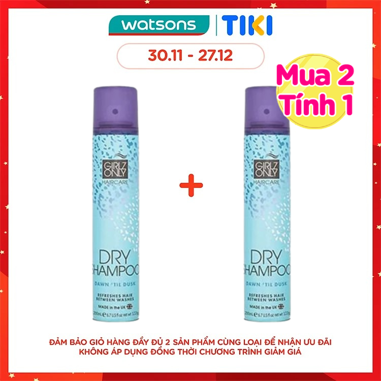 Dầu Gội Khô Girlz Only Dawn Til Dusk 200ml