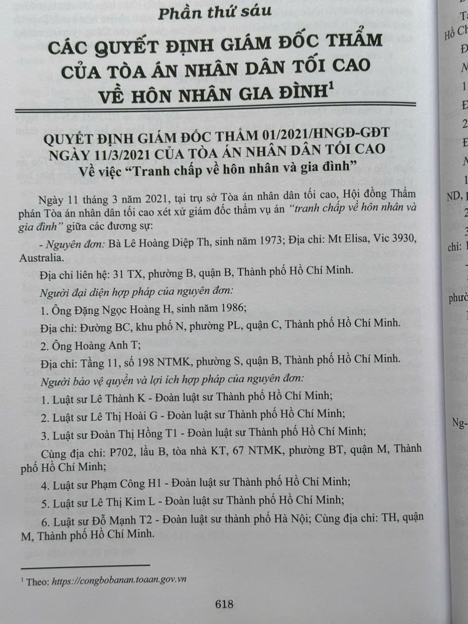 Sách Quyết Định Giám Đốc Thẩm Của Tòa Án Nhân Dân Tối Cao Về Hình Sự, Dân Sự, Hành Chính, Kinh Doanh, Thương Mại, Lao Động, Hôn Nhân Gia Đình (V2432A)