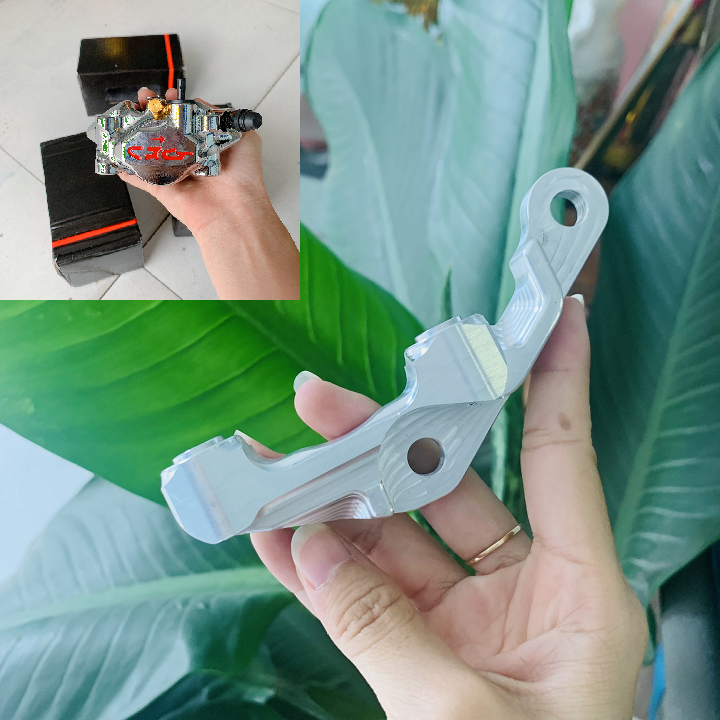 PÁT gắn Heo Moto3 Crg đi đĩa 245mm dành cho xe EX150 , làm bằng nhôm cnc nguyên khối