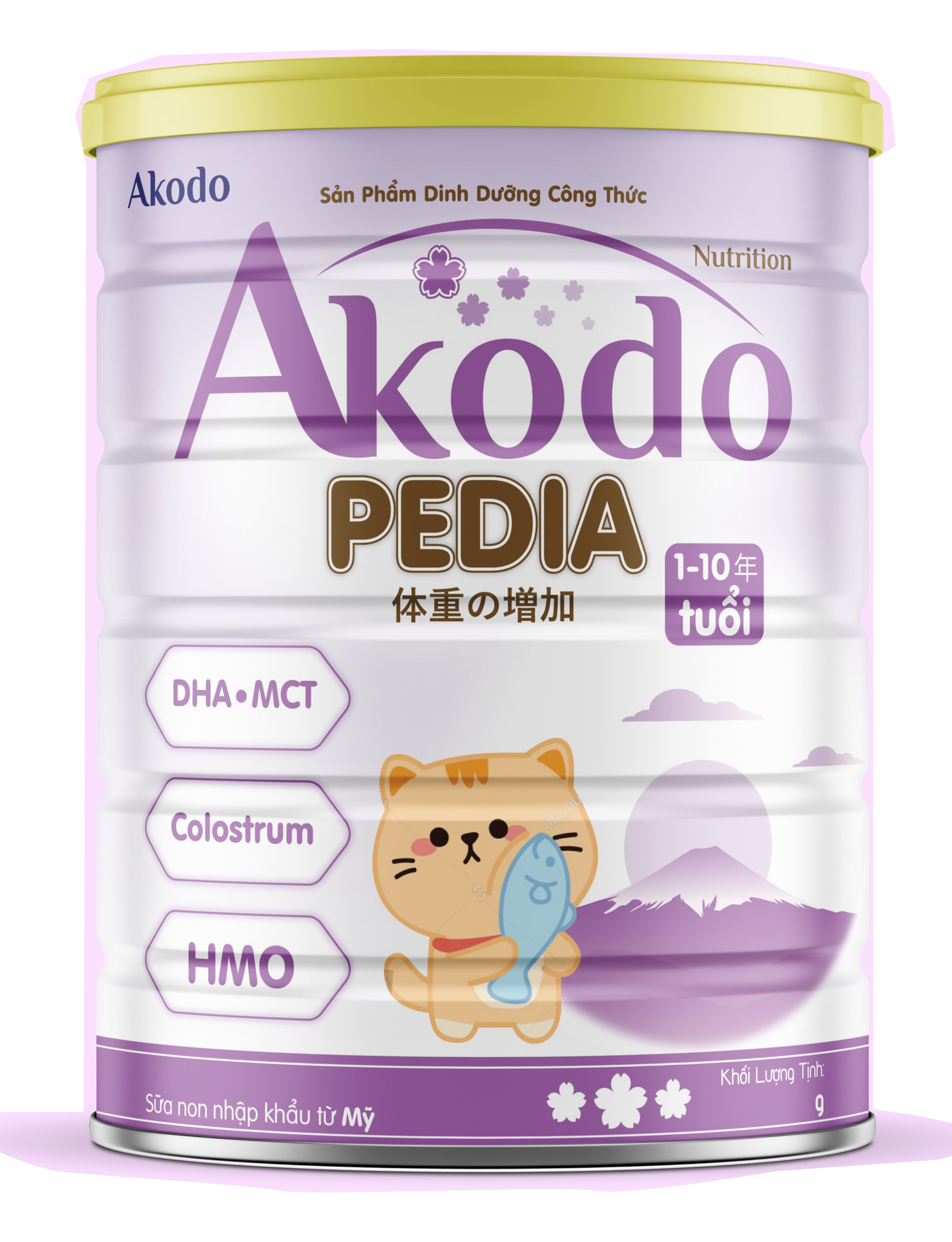 Sữa Akodo Pedia Gold+ dành cho bé từ 1-10 tuổi - 900g