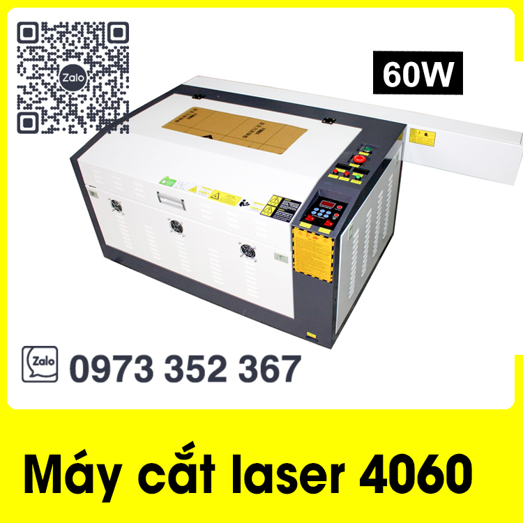 Máy khắc laser CO2 4060 60W / Máy cắt laser 4060 60W / Máy cắt mica / Máy cắt gỗ