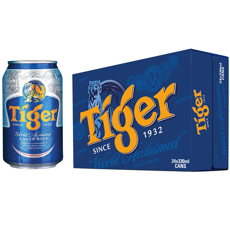 Hình ảnh Thùng Bia Tiger 24 Lon (330ml / Lon)