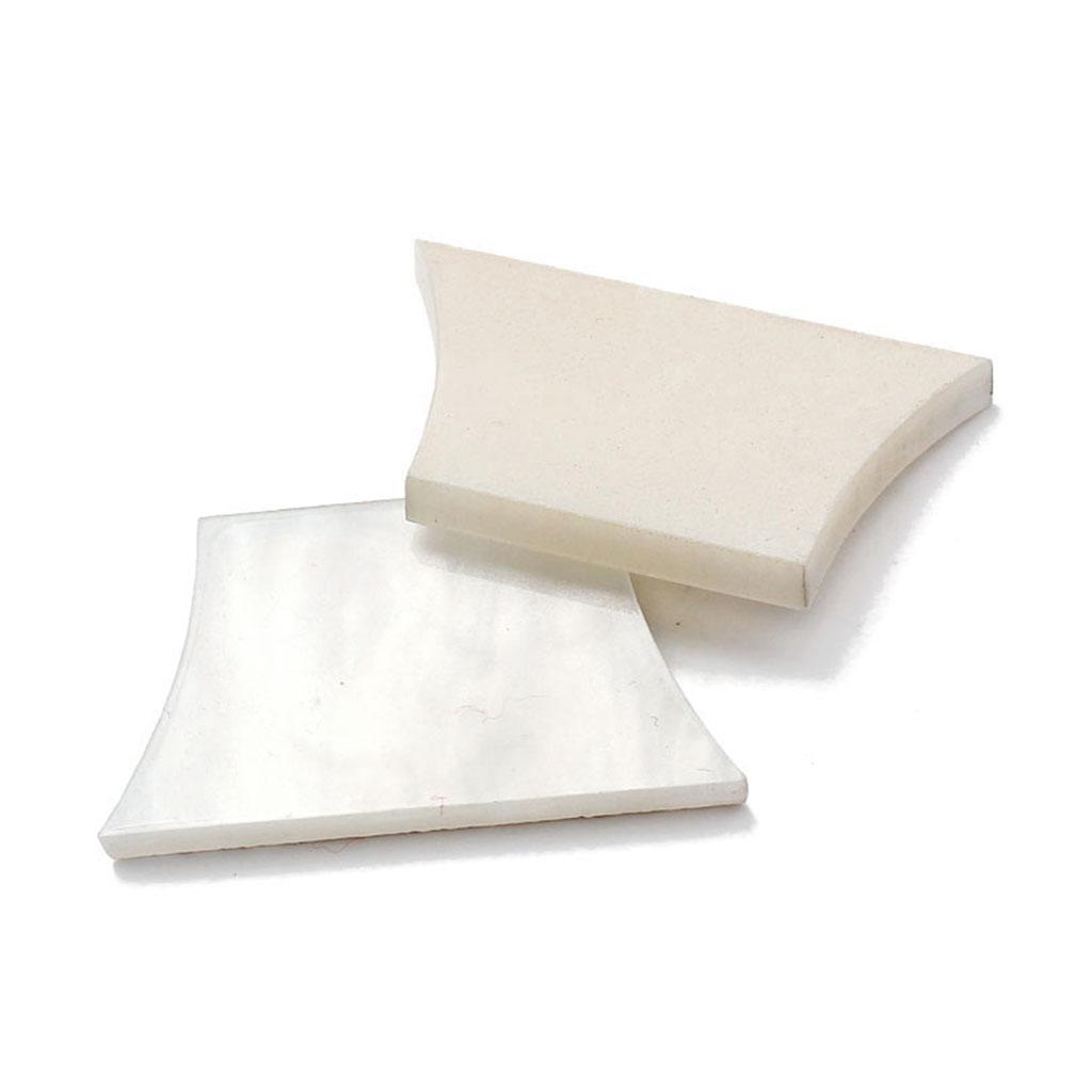 White Mother of Pearl Shell Guitar Block Fingerboard Fretboard Markers Inlay Material Set 1.5mm/0.05'' Thickness