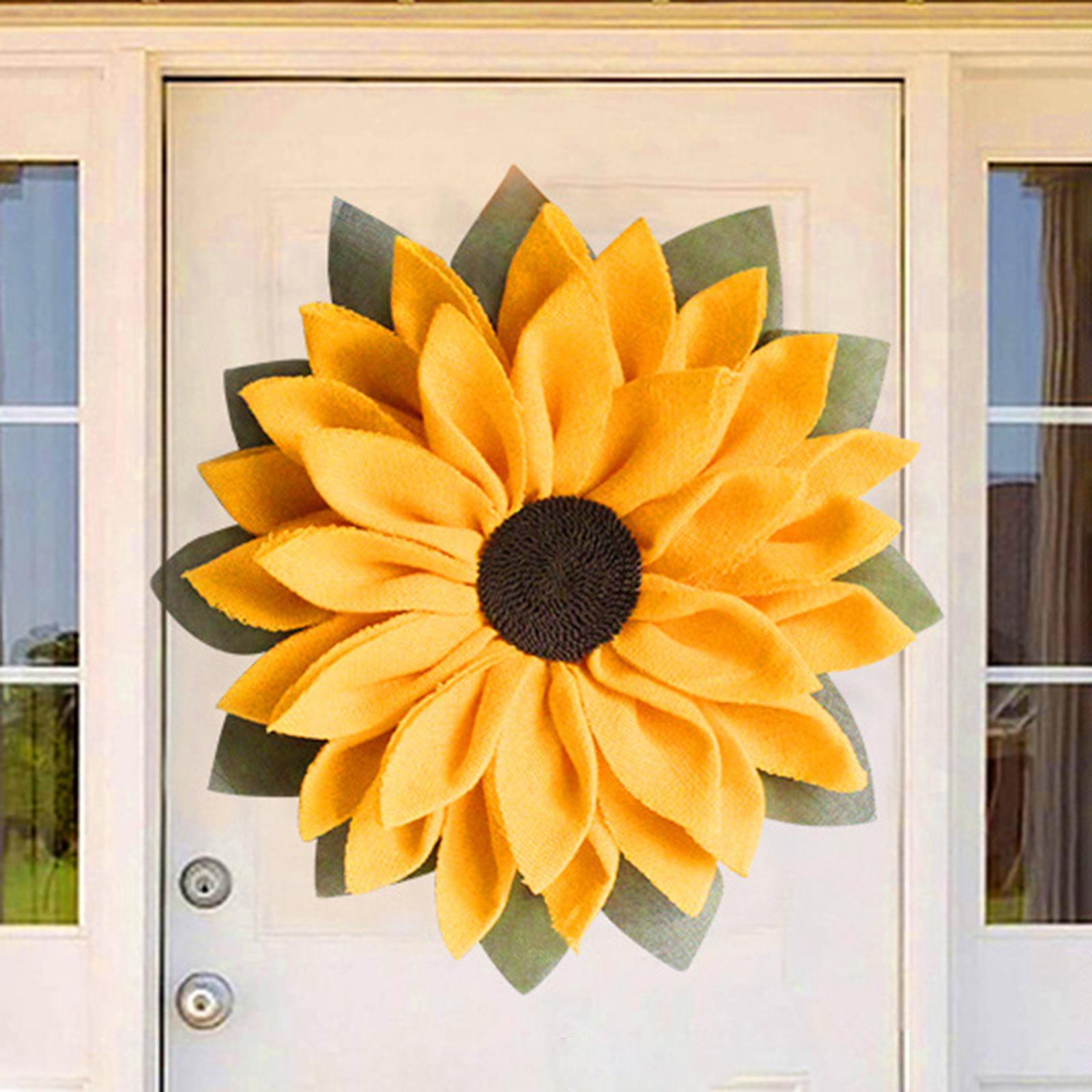 Sunflower Wreath Front Door Garland Spring Wreath for Christmas Indoor Yard