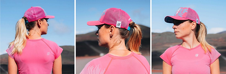 Mũ Chạy Bộ Com Trucker Cap - Hot Pink/Hawaiian Ocean