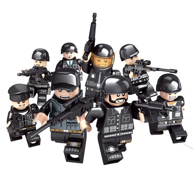 (sẵn 820+ CHI TIẾT - HÀNG LOẠI 1)ĐỒ CHƠI XẾP HÌNH LEGO BIỆT ĐỘI SWAT, LEGO XE OTO QUÂN ĐỘI, LEGO ROBOT 5035