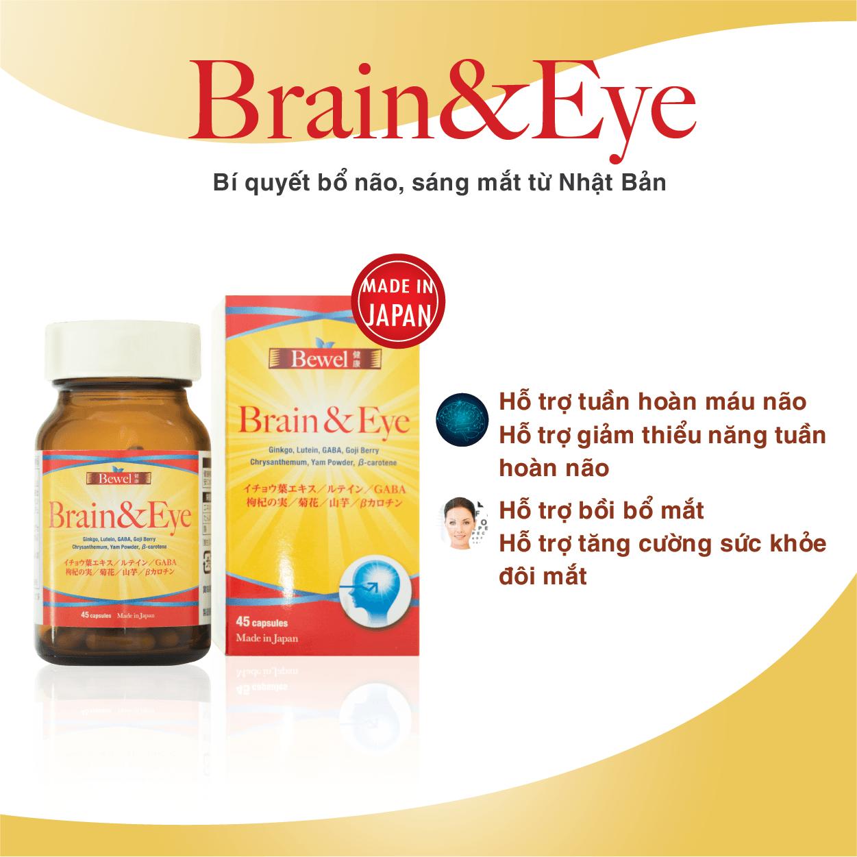 Thực phẩm chức năng giúp bổ não, sáng mắt BEWEL BRAIN & EYE